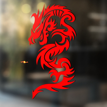 Drache mit Tribal-Muster Universeller Vinyl-Aufkleber_2