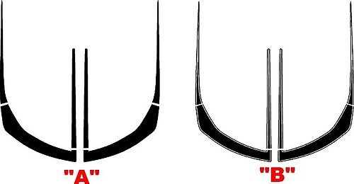 2016 und neuere Chevrolet Camaro-Frontverkleidung im ZL1-Stil mit Akzentstreifen, passend für LT / RS / SS-Vinylaufkleber
