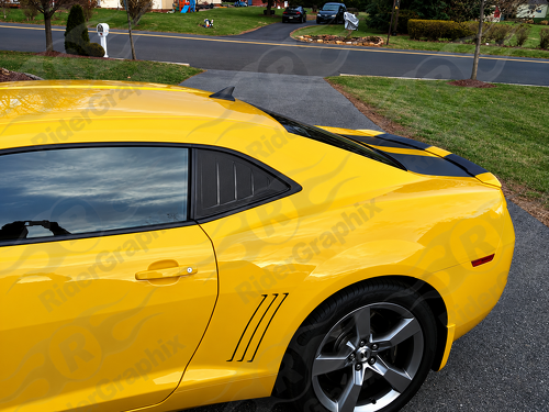 Faux Louver Pair — Vinylaufkleber (Seitenscheibe) für Chevrolet Camaro 2010-2015