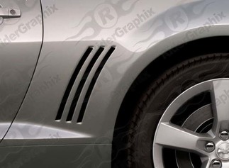 2010–2015 Chevrolet Camaro Verdunkelungsaufkleber für die hintere Seitenverkleidung der seitlichen Lüftungsschlitze
