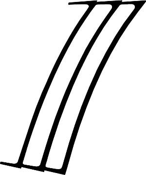 2010–2015 Chevrolet Camaro hintere Seitenverkleidung „1969-Stil“ Akzentaufkleber für die äußeren Lüftungsschlitze
