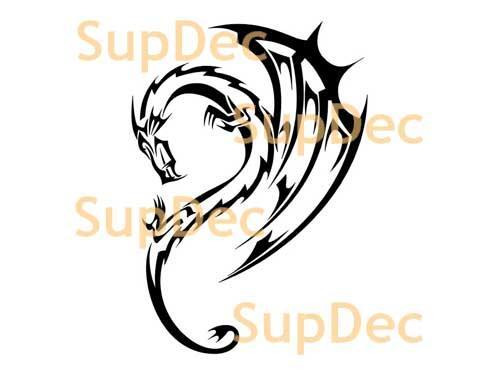 Drache-Vinylkunst-Wand-Fenster-Badezimmer-Aufkleber-Aufkleber Nr. 27
