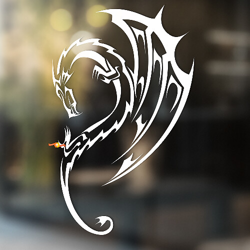 Märchenhafte Riesige Flügel Drache Universeller Vinylaufkleber Sticker_1