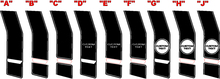 2011–2014 Charger Extended Super Bee Tail hinten Q.P.Stripe Kits 2