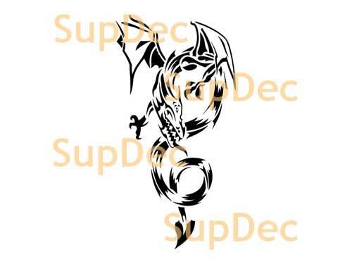 Drache-Vinylkunst-Wand-Fenster-Badezimmer-Aufkleber-Aufkleber Nr. 28
