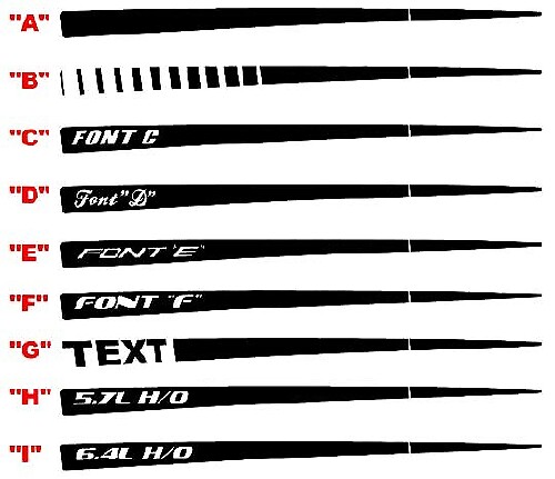 Kotflügel-Streifen-Set 2 für Dodge Charger Daytona