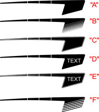 Hockey-Streifen-Kit für Kotflügel 2 für Dodge Charger 3