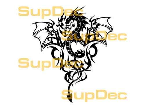 Drache-Vinylkunst-Wand-Fenster-Badezimmer-Aufkleber-Aufkleber Nr. 29
