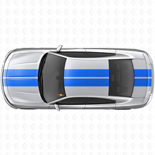 Duale Umrissstreifen Motorhaube Dach Kofferraum Vinylaufkleber Sticker für Dodge Charger_2