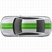 Duale Umrissstreifen Motorhaube Dach Kofferraum Vinylaufkleber Sticker für Dodge Charger_3