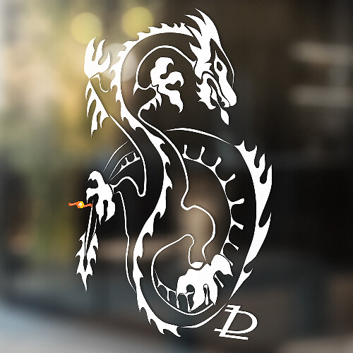 Dragon Asiatischer Stil Universeller Vinyl-Aufkleber