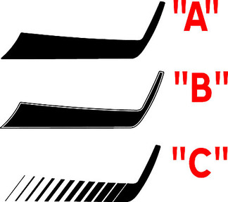 2015 und höher Charger Hockey Hood Accent Stripe Kits