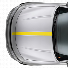 Gerader dünner Motorhauben-Streifen Vinylaufkleber für Dodge Charger_5