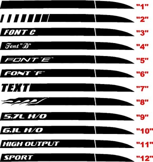 2006-2010 Ladegerät Daytona Style Q.P. Streifen-Kits