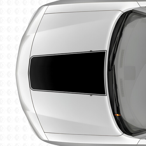 Schwarzer Konturbreiter Streifen Motorhauben-Vinylaufkleber für Dodge Charger 2006-2010