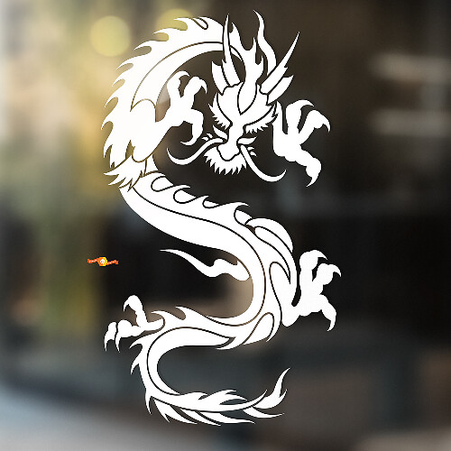 Scharfe Krallen Drache Asiatischer Stil Universeller Vinylaufkleber