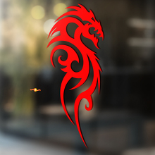 Tribal Style Feuer-Drache Universeller Vinylaufkleber_2