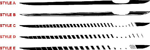 2015 und höher Ford Mustang obere seitliche Akzentstreifen-Kits