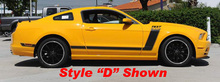 2013 Ford Mustang BOSS Style Side Stripe Kit Vinyl Aufkleber Aufkleber 2