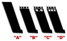 2013 Ford Mustang BOSS Style Side Stripe Kit Vinyl Aufkleber Aufkleber 3