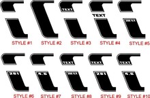2005–2020 Ford Mustang 1969 Boss 302 Stil „C“-Streifen-Vinyl-Aufkleber 3
