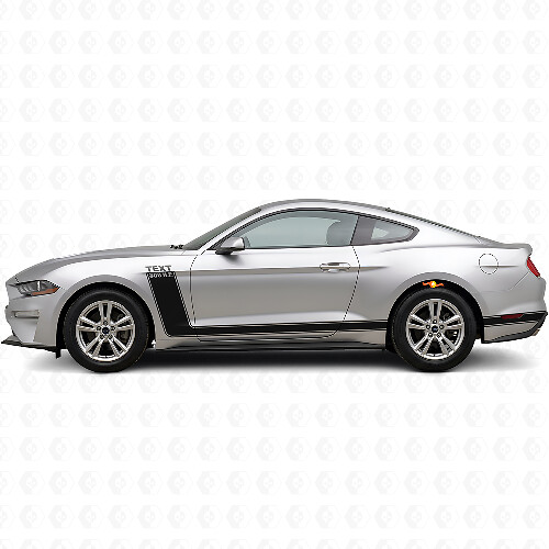 Individuelle Schriftzüge & 300 PS Seitenstreifen Vinyl-Aufkleber-Set für Musclecar Musclecarmodel 2010-20