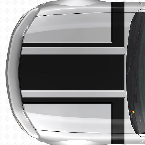 Dekoriertes Vinyl-Aufkleber-Set für Motorhaube und Seitenstreifen für Musclecar Musclecarmodel 2005-2009_1