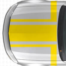Dekoriertes Vinyl-Aufkleber-Set für Motorhaube und Seitenstreifen für Musclecar Musclecarmodel 2005-2009_5