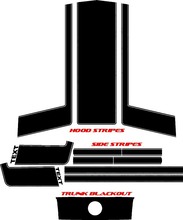 2005-2020 Ford Mustang BOSS Hood & Stripe Kit mit Trunk Blackout inklusive 3