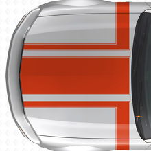 Dekoratives Kontur-Hauben- und Seitenstreifen-Vinyl-Aufkleberset für Musclecar Musclecarmodel 2005-09_4
