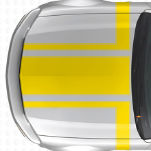 Dekoratives Kontur-Hauben- und Seitenstreifen-Vinyl-Aufkleberset für Musclecar Musclecarmodel 2005-09_5