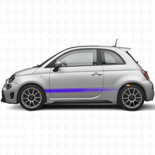 Schachbrett-Rennseitenstreifen Vinyl-Aufkleber-Kit für Fiat 500 Abarth 2007+_2