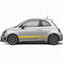 Schachbrett-Rennseitenstreifen Vinyl-Aufkleber-Kit für Fiat 500 Abarth 2007+_6