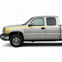 Retro-Stil Umriss Seitenstreifen Vinyl-Aufkleber-Set für Chevrolet Silverado 2003-06_5