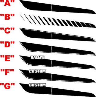 2013 und höher Dodge Dart Full Upper Body Line Stripe Kit