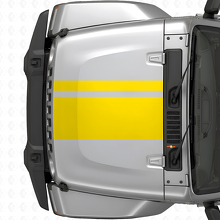 Vinyl-Aufkleber mit zwei verschiedenen Breiten für die Haubenstreifen des Jeep Wrangler 2007+_5
