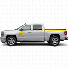 Seitliche Vinyl-Aufkleber im Hockeyschläger-Stil für Chevrolet Silverado 1500 2014+_5