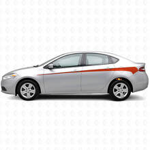 Dekoratives Vinyl-Aufkleber-Set mit Seitenstreifen für Dodge Dart 2013+_4