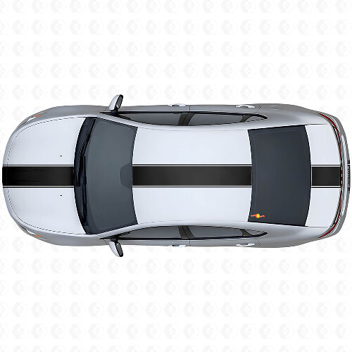 Racing-Stil Breiter Umriss Streifen Oberer Seiten Vinyl-Aufkleber Kit für Dodge Dart 2013+