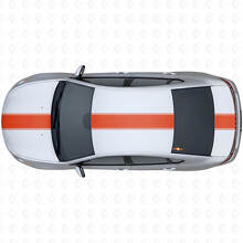 Racing-Stil Breiter Umriss Streifen Oberer Seiten Vinyl-Aufkleber Kit für Dodge Dart 2013+_4