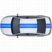 Doppellinien-Streifen Front Oben Hinten Vinyl-Aufkleber-Set für Dodge Dart 2013+_2