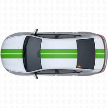 Doppellinien-Streifen Front Oben Hinten Vinyl-Aufkleber-Set für Dodge Dart 2013+_3