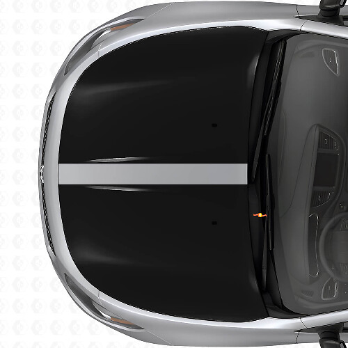 Doppeltes Schwarzes Motorhauben-Streifen Vinyl Aufkleber Set für Dodge Dart 2013+