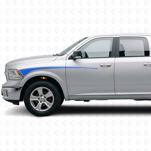 Umriss-Streifen Frontkotflügel & Tür Vinyl-Aufkleber-Set für Dodge Ram 2009+_2