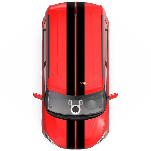Twin Rally Stripe Kit-Design für KIA Soul ab 2009
