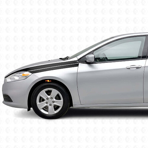 Akzentstreifen Kotflügel Vinyl-Aufkleber-Set für Dodge Dart 2013+