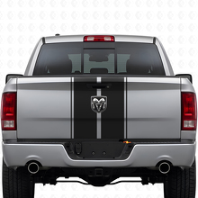 Duales Rallye-Motorhauben- und Heckklappen-Streifen Vinyl-Aufkleber-Set für Dodge Ram 2009-18_2