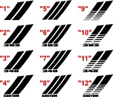 2011 & höher Dodge Durango Motorhaube zu Kotflügel Aufkleber Decal Kit
 3