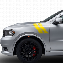 Doppelstreifen Kotflügel vorne Vinyl-Aufkleber-Set für Dodge Durango 2011+_5