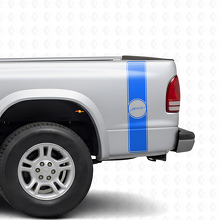 Sportliches Retro-Style Heckseiten-Streifen Vinyl Aufkleber Set für Dodge Dakota 1997+_2